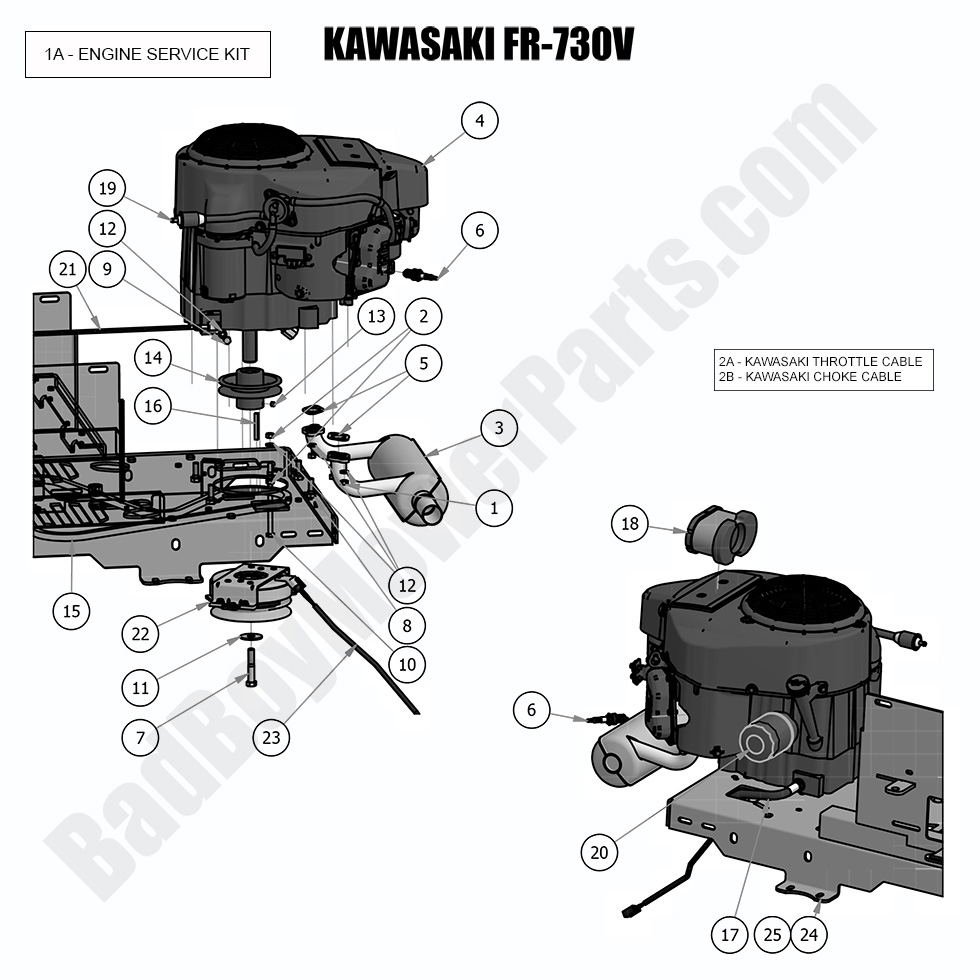1727 - Bad Boy Mower Parts Lookup > 2018 > ZT Elite > Engine - Kawasaki FR730